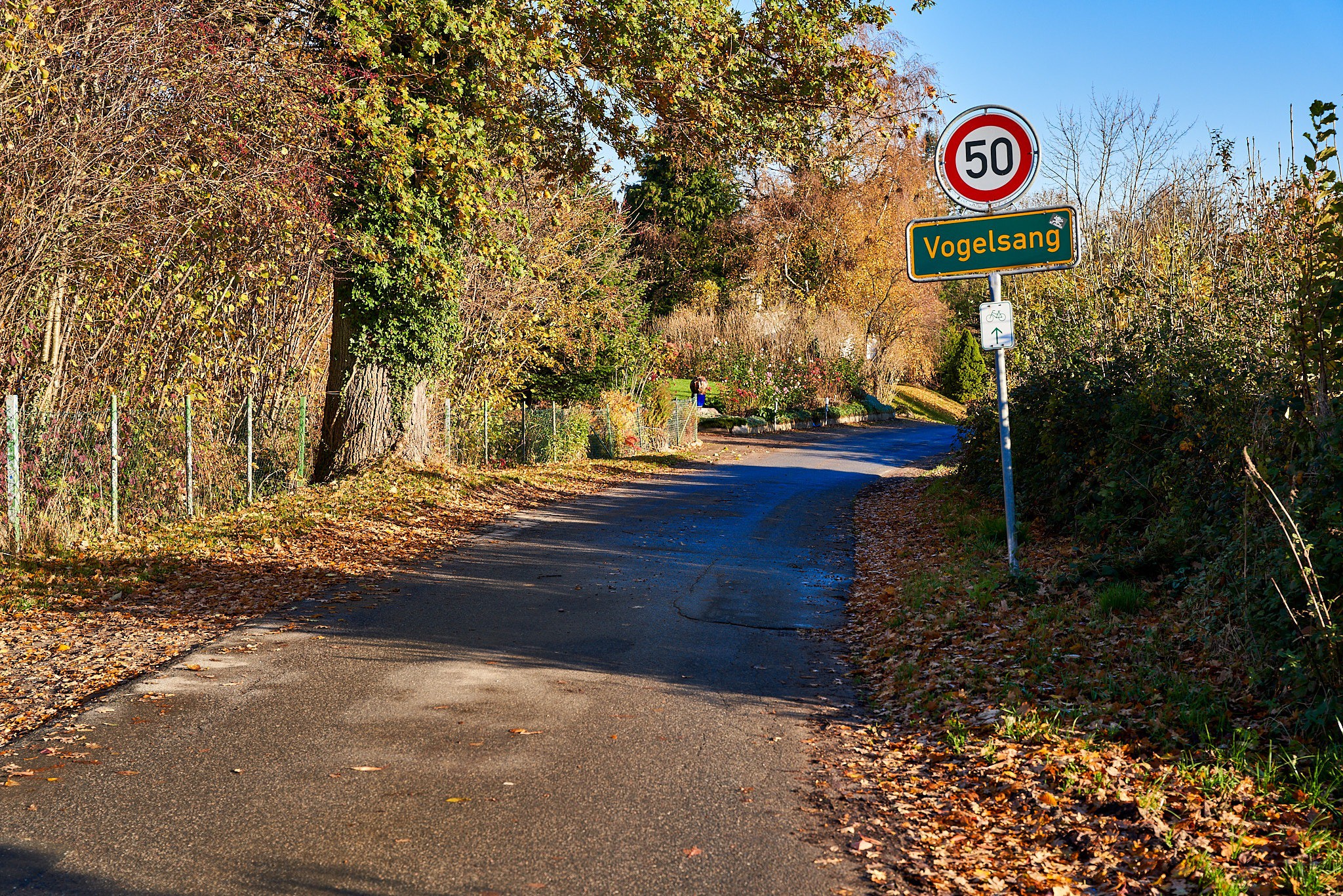 Ortseingang des Dorfes Vogelsang