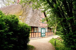 Reetdachhaus auf dem Pfarrhof